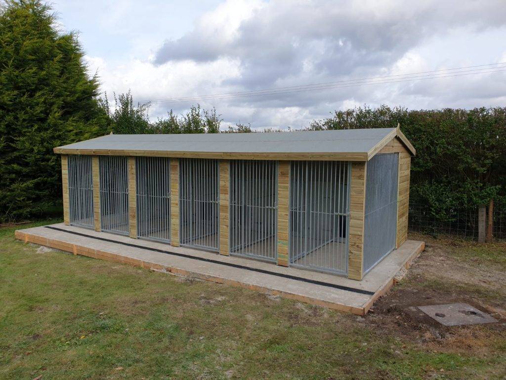 24 X 10 ft Six Bay Dog Kennel benchmarkkennels