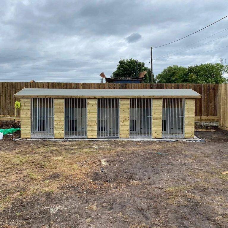 25 X 12 ft Five Bay Dog Kennel benchmarkkennels