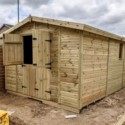 10x15ft Shed side view stable door